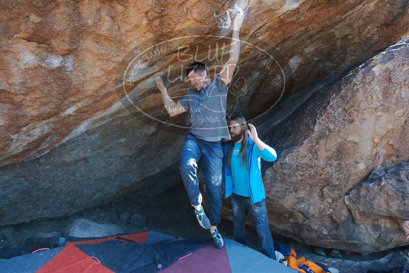 Bouldering in Hueco Tanks on 01/29/2020 with Blue Lizard Climbing and Yoga

Filename: SRM_20200129_1456271.jpg
Aperture: f/5.0
Shutter Speed: 1/320
Body: Canon EOS-1D Mark II
Lens: Canon EF 16-35mm f/2.8 L