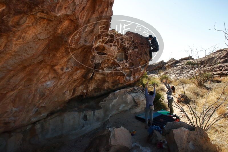 Bouldering in Hueco Tanks on 02/01/2020 with Blue Lizard Climbing and Yoga

Filename: SRM_20200201_1127100.jpg
Aperture: f/14.0
Shutter Speed: 1/250
Body: Canon EOS-1D Mark II
Lens: Canon EF 16-35mm f/2.8 L