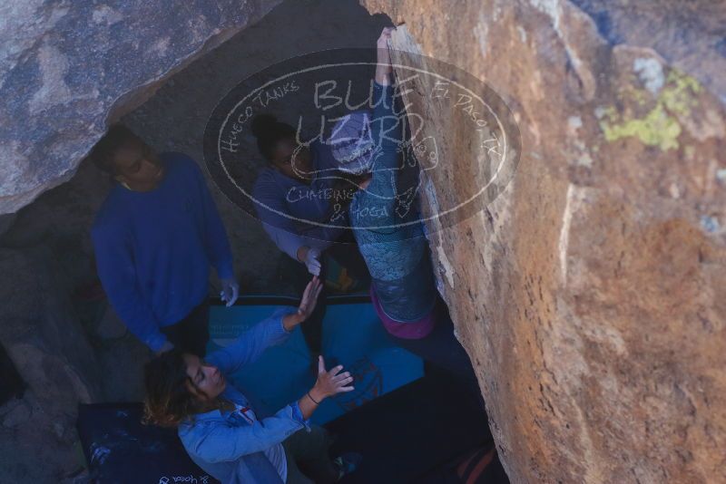 Bouldering in Hueco Tanks on 02/01/2020 with Blue Lizard Climbing and Yoga

Filename: SRM_20200201_1549390.jpg
Aperture: f/4.5
Shutter Speed: 1/320
Body: Canon EOS-1D Mark II
Lens: Canon EF 50mm f/1.8 II