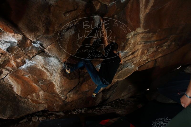 Bouldering in Hueco Tanks on 02/14/2020 with Blue Lizard Climbing and Yoga

Filename: SRM_20200214_1228430.jpg
Aperture: f/8.0
Shutter Speed: 1/250
Body: Canon EOS-1D Mark II
Lens: Canon EF 16-35mm f/2.8 L