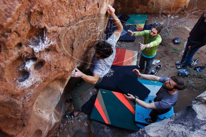 Bouldering in Hueco Tanks on 02/14/2020 with Blue Lizard Climbing and Yoga

Filename: SRM_20200214_1402410.jpg
Aperture: f/5.0
Shutter Speed: 1/250
Body: Canon EOS-1D Mark II
Lens: Canon EF 16-35mm f/2.8 L