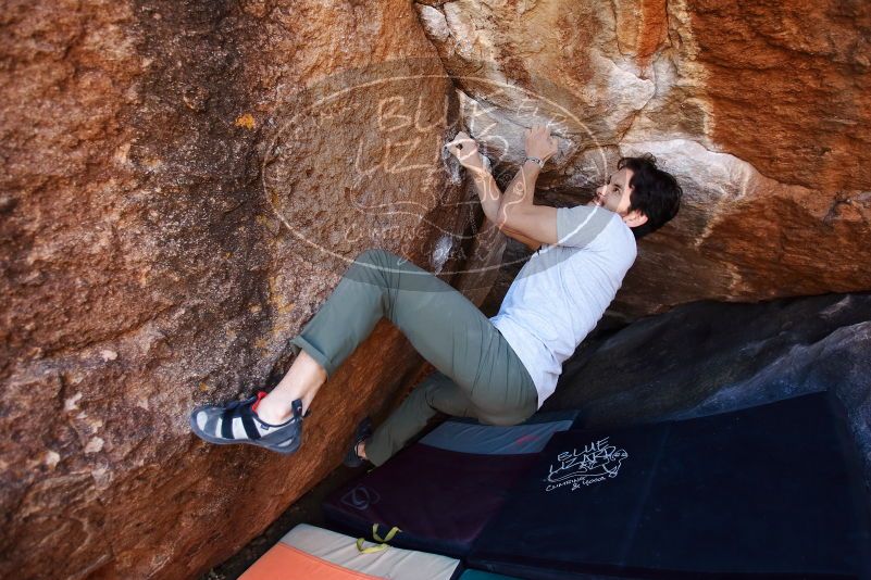 Bouldering in Hueco Tanks on 02/14/2020 with Blue Lizard Climbing and Yoga

Filename: SRM_20200214_1559510.jpg
Aperture: f/3.5
Shutter Speed: 1/250
Body: Canon EOS-1D Mark II
Lens: Canon EF 16-35mm f/2.8 L