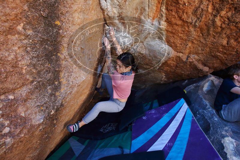 Bouldering in Hueco Tanks on 02/16/2020 with Blue Lizard Climbing and Yoga

Filename: SRM_20200216_1140510.jpg
Aperture: f/5.0
Shutter Speed: 1/250
Body: Canon EOS-1D Mark II
Lens: Canon EF 16-35mm f/2.8 L