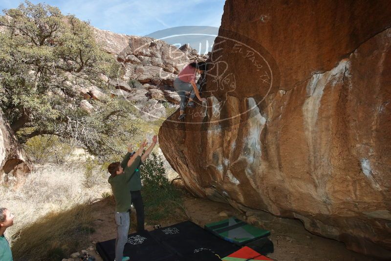 Bouldering in Hueco Tanks on 02/16/2020 with Blue Lizard Climbing and Yoga

Filename: SRM_20200216_1451410.jpg
Aperture: f/8.0
Shutter Speed: 1/250
Body: Canon EOS-1D Mark II
Lens: Canon EF 16-35mm f/2.8 L