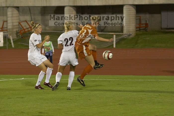 Kelsey Carpenter, #13.  The lady longhorns beat Texas A&M 1-0 in soccer Friday night.

Filename: SRM_20061027_2039224.jpg
Aperture: f/4.0
Shutter Speed: 1/800
Body: Canon EOS 20D
Lens: Canon EF 80-200mm f/2.8 L