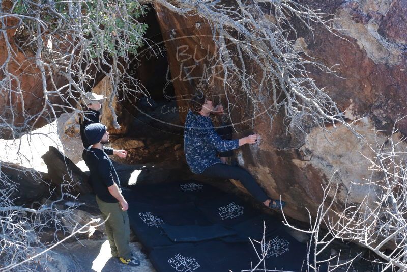 Bouldering in Hueco Tanks on 02/25/2020 with Blue Lizard Climbing and Yoga

Filename: SRM_20200225_1139060.jpg
Aperture: f/6.3
Shutter Speed: 1/250
Body: Canon EOS-1D Mark II
Lens: Canon EF 50mm f/1.8 II