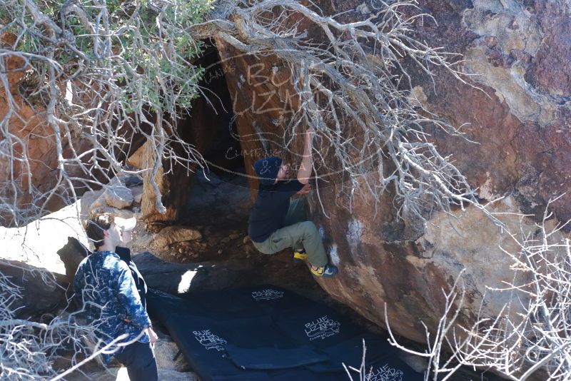 Bouldering in Hueco Tanks on 02/25/2020 with Blue Lizard Climbing and Yoga

Filename: SRM_20200225_1139340.jpg
Aperture: f/4.5
Shutter Speed: 1/250
Body: Canon EOS-1D Mark II
Lens: Canon EF 50mm f/1.8 II