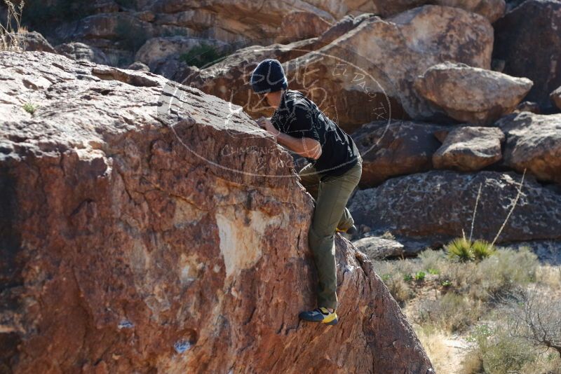 Bouldering in Hueco Tanks on 02/25/2020 with Blue Lizard Climbing and Yoga

Filename: SRM_20200225_1206400.jpg
Aperture: f/4.0
Shutter Speed: 1/320
Body: Canon EOS-1D Mark II
Lens: Canon EF 50mm f/1.8 II