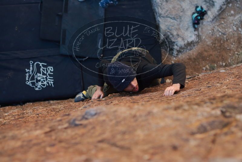 Bouldering in Hueco Tanks on 02/25/2020 with Blue Lizard Climbing and Yoga

Filename: SRM_20200225_1724460.jpg
Aperture: f/3.2
Shutter Speed: 1/250
Body: Canon EOS-1D Mark II
Lens: Canon EF 50mm f/1.8 II