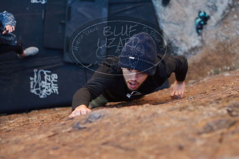 Bouldering in Hueco Tanks on 02/25/2020 with Blue Lizard Climbing and Yoga

Filename: SRM_20200225_1724560.jpg
Aperture: f/2.8
Shutter Speed: 1/250
Body: Canon EOS-1D Mark II
Lens: Canon EF 50mm f/1.8 II