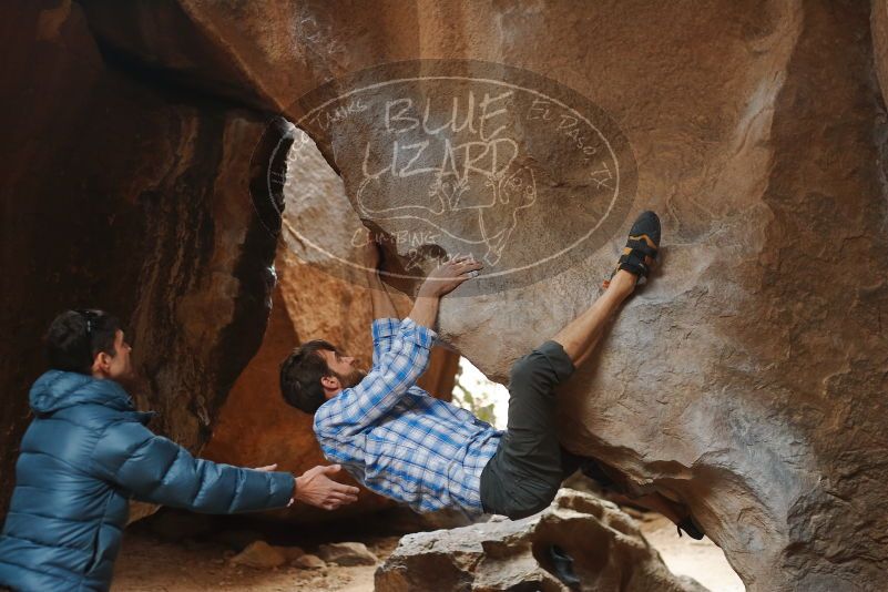 Bouldering in Hueco Tanks on 02/29/2020 with Blue Lizard Climbing and Yoga

Filename: SRM_20200229_1439000.jpg
Aperture: f/2.8
Shutter Speed: 1/250
Body: Canon EOS-1D Mark II
Lens: Canon EF 50mm f/1.8 II