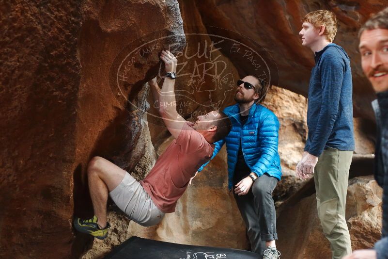 Bouldering in Hueco Tanks on 02/29/2020 with Blue Lizard Climbing and Yoga

Filename: SRM_20200229_1452350.jpg
Aperture: f/2.8
Shutter Speed: 1/250
Body: Canon EOS-1D Mark II
Lens: Canon EF 50mm f/1.8 II