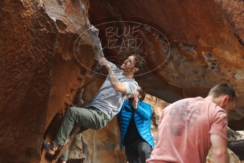 Bouldering in Hueco Tanks on 02/29/2020 with Blue Lizard Climbing and Yoga

Filename: SRM_20200229_1453120.jpg
Aperture: f/3.2
Shutter Speed: 1/250
Body: Canon EOS-1D Mark II
Lens: Canon EF 50mm f/1.8 II