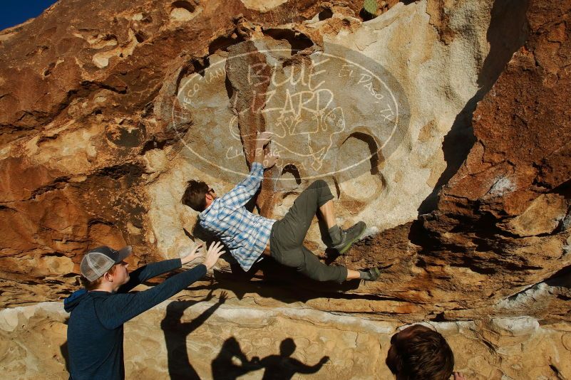 Bouldering in Hueco Tanks on 02/29/2020 with Blue Lizard Climbing and Yoga

Filename: SRM_20200229_1806090.jpg
Aperture: f/9.0
Shutter Speed: 1/400
Body: Canon EOS-1D Mark II
Lens: Canon EF 16-35mm f/2.8 L