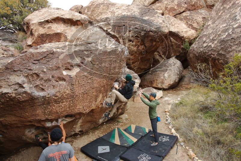 Bouldering in Hueco Tanks on 03/15/2020 with Blue Lizard Climbing and Yoga

Filename: SRM_20200315_0939260.jpg
Aperture: f/5.6
Shutter Speed: 1/320
Body: Canon EOS-1D Mark II
Lens: Canon EF 16-35mm f/2.8 L