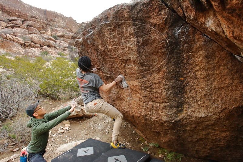 Bouldering in Hueco Tanks on 03/15/2020 with Blue Lizard Climbing and Yoga

Filename: SRM_20200315_1102370.jpg
Aperture: f/5.6
Shutter Speed: 1/640
Body: Canon EOS-1D Mark II
Lens: Canon EF 16-35mm f/2.8 L