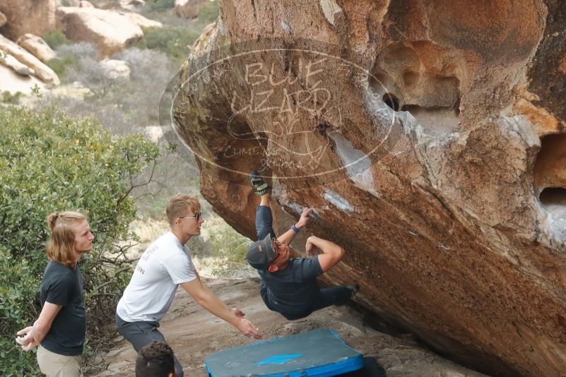 Bouldering in Hueco Tanks on 03/15/2020 with Blue Lizard Climbing and Yoga

Filename: SRM_20200315_1237070.jpg
Aperture: f/5.0
Shutter Speed: 1/320
Body: Canon EOS-1D Mark II
Lens: Canon EF 50mm f/1.8 II