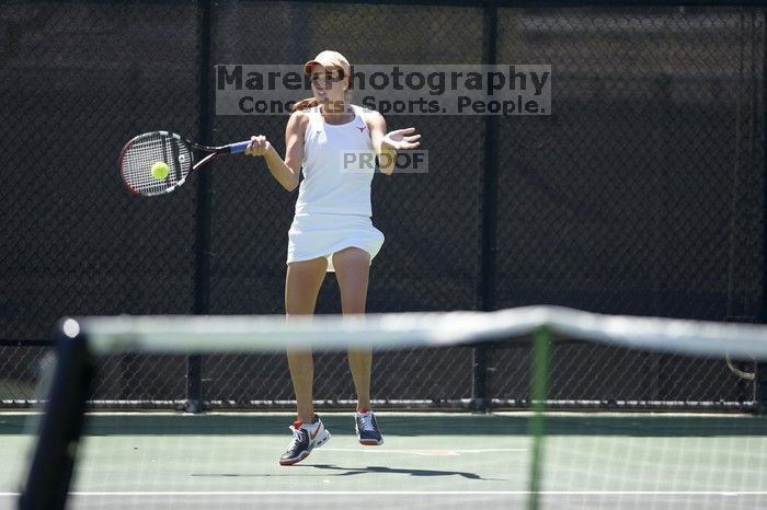 Sixth singles UT sophomore Sarah Lancaster CSUS junior Joyce Martinez Gutierrez 6-1, 6-2.  The University of Texas defeated Sacramento State on Saturday, March 22, 2008.

Filename: SRM_20080322_1249186.jpg
Aperture: f/2.8
Shutter Speed: 1/2000
Body: Canon EOS-1D Mark II
Lens: Canon EF 300mm f/2.8 L IS