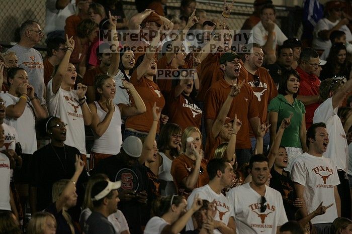 The University of Texas women's soccer team tied 0-0 against the Texas A&M Aggies Friday night, September 27, 2008.

Filename: SRM_20080926_2003488.jpg
Aperture: f/2.8
Shutter Speed: 1/500
Body: Canon EOS-1D Mark II
Lens: Canon EF 300mm f/2.8 L IS