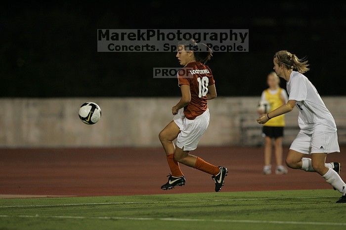 UT senior Stephanie Logterman (#10, Defender).  The University of Texas women's soccer team tied 0-0 against the Texas A&M Aggies Friday night, September 27, 2008.

Filename: SRM_20080926_2058001.jpg
Aperture: f/2.8
Shutter Speed: 1/640
Body: Canon EOS-1D Mark II
Lens: Canon EF 300mm f/2.8 L IS