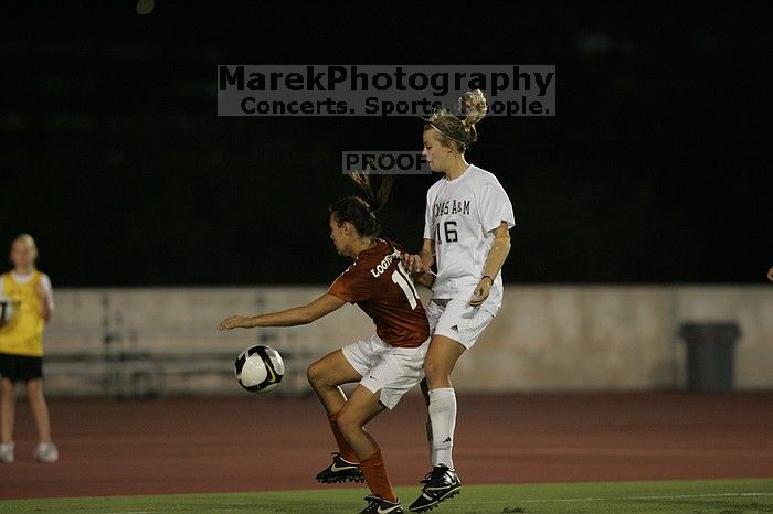 UT senior Stephanie Logterman (#10, Defender).  The University of Texas women's soccer team tied 0-0 against the Texas A&M Aggies Friday night, September 27, 2008.

Filename: SRM_20080926_2058007.jpg
Aperture: f/2.8
Shutter Speed: 1/640
Body: Canon EOS-1D Mark II
Lens: Canon EF 300mm f/2.8 L IS