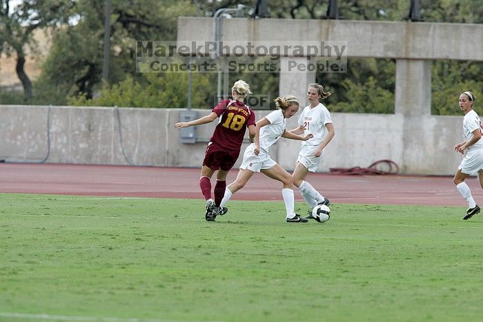 UT freshman Lucy Keith (#6, Midfielder).  The University of Texas women's soccer team won 2-1 against the Iowa State Cyclones Sunday afternoon, October 5, 2008.

Filename: SRM_20081005_12122472.jpg
Aperture: f/5.6
Shutter Speed: 1/1250
Body: Canon EOS-1D Mark II
Lens: Canon EF 300mm f/2.8 L IS