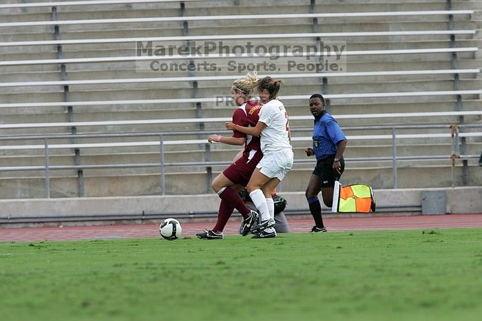 UT sophomore Kirsten Birkhold (#2, Forward and Midfielder).  The University of Texas women's soccer team won 2-1 against the Iowa State Cyclones Sunday afternoon, October 5, 2008.

Filename: SRM_20081005_12403892.jpg
Aperture: f/5.6
Shutter Speed: 1/1250
Body: Canon EOS-1D Mark II
Lens: Canon EF 300mm f/2.8 L IS