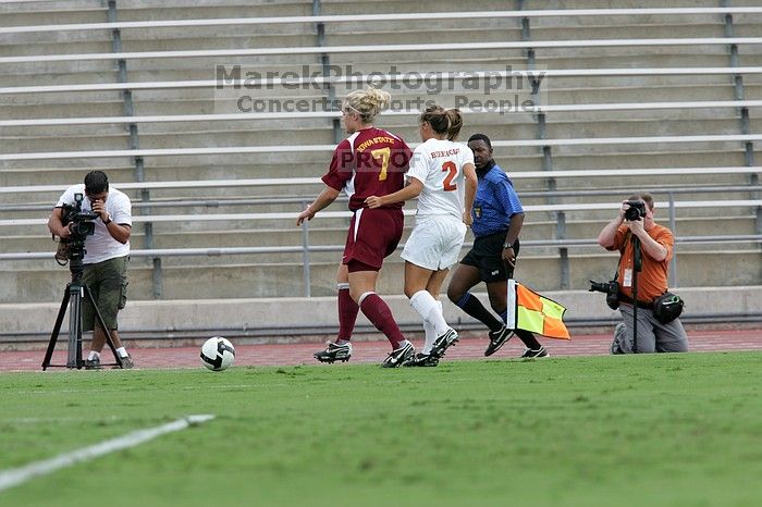 UT sophomore Kirsten Birkhold (#2, Forward and Midfielder).  The University of Texas women's soccer team won 2-1 against the Iowa State Cyclones Sunday afternoon, October 5, 2008.

Filename: SRM_20081005_12403894.jpg
Aperture: f/5.6
Shutter Speed: 1/1000
Body: Canon EOS-1D Mark II
Lens: Canon EF 300mm f/2.8 L IS