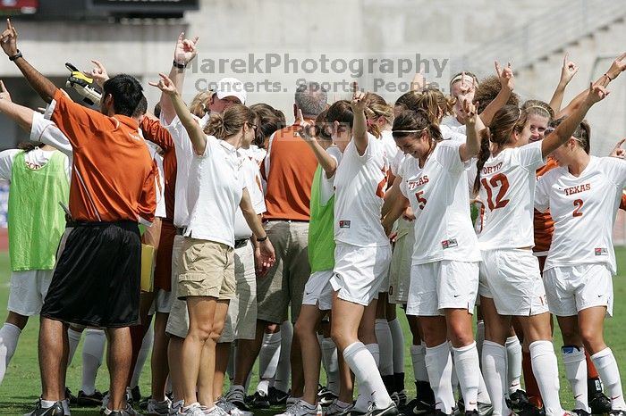 The University of Texas women's soccer team won 2-1 against the Iowa State Cyclones Sunday afternoon, October 5, 2008.

Filename: SRM_20081005_12590671.jpg
Aperture: f/5.6
Shutter Speed: 1/3200
Body: Canon EOS-1D Mark II
Lens: Canon EF 300mm f/2.8 L IS