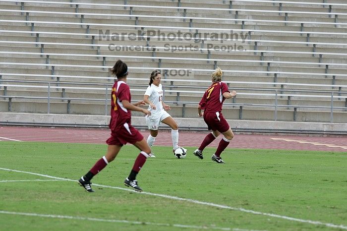 UT sophomore Alisha Ortiz (#12, Forward) in the second half.  The University of Texas women's soccer team won 2-1 against the Iowa State Cyclones Sunday afternoon, October 5, 2008.

Filename: SRM_20081005_13014679.jpg
Aperture: f/5.6
Shutter Speed: 1/1250
Body: Canon EOS-1D Mark II
Lens: Canon EF 300mm f/2.8 L IS