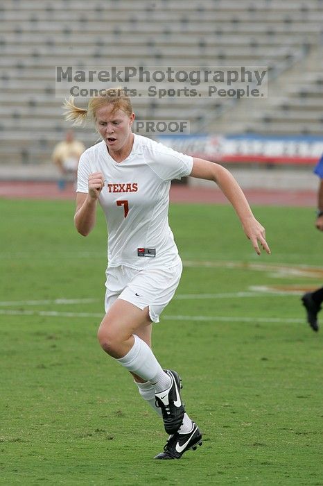 UT freshman Courtney Goodson (#7, Forward and Midfielder) in the second half.  The University of Texas women's soccer team won 2-1 against the Iowa State Cyclones Sunday afternoon, October 5, 2008.

Filename: SRM_20081005_13025412.jpg
Aperture: f/5.6
Shutter Speed: 1/1250
Body: Canon EOS-1D Mark II
Lens: Canon EF 300mm f/2.8 L IS