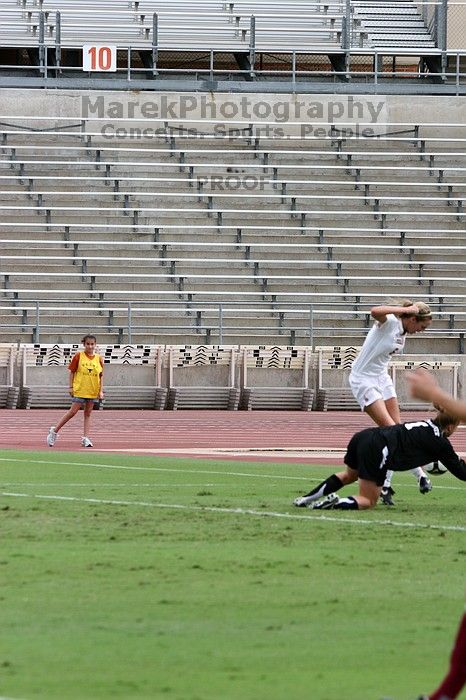 UT freshman Lucy Keith (#6, Midfielder) scores in the second half.  The University of Texas women's soccer team won 2-1 against the Iowa State Cyclones Sunday afternoon, October 5, 2008.

Filename: SRM_20081005_13185289.jpg
Aperture: f/5.6
Shutter Speed: 1/1000
Body: Canon EOS 20D
Lens: Canon EF 80-200mm f/2.8 L