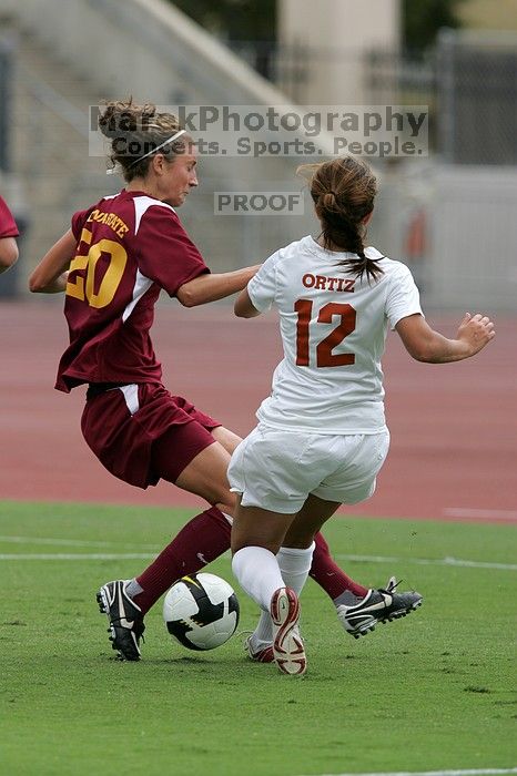 UT sophomore Alisha Ortiz (#12, Forward) in the second half.  The University of Texas women's soccer team won 2-1 against the Iowa State Cyclones Sunday afternoon, October 5, 2008.

Filename: SRM_20081005_13211078.jpg
Aperture: f/5.6
Shutter Speed: 1/2000
Body: Canon EOS-1D Mark II
Lens: Canon EF 300mm f/2.8 L IS