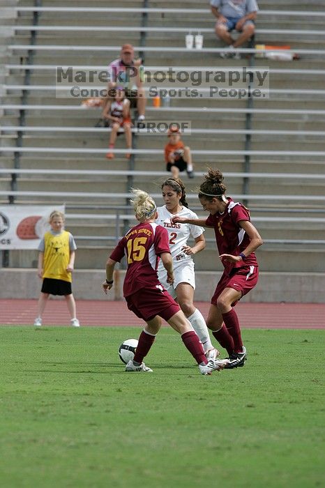 UT sophomore Alisha Ortiz (#12, Forward) in the second half.  The University of Texas women's soccer team won 2-1 against the Iowa State Cyclones Sunday afternoon, October 5, 2008.

Filename: SRM_20081005_13231818.jpg
Aperture: f/5.6
Shutter Speed: 1/2000
Body: Canon EOS-1D Mark II
Lens: Canon EF 300mm f/2.8 L IS