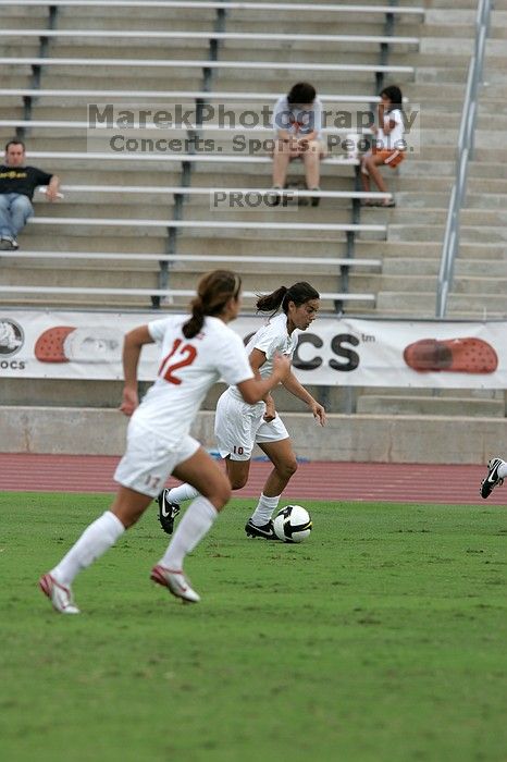 UT senior Stephanie Logterman (#10, Defender) in the second half.  The University of Texas women's soccer team won 2-1 against the Iowa State Cyclones Sunday afternoon, October 5, 2008.

Filename: SRM_20081005_13253287.jpg
Aperture: f/5.6
Shutter Speed: 1/1600
Body: Canon EOS-1D Mark II
Lens: Canon EF 300mm f/2.8 L IS