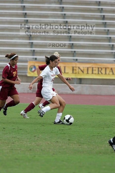 UT senior Stephanie Logterman (#10, Defender) in the second half.  The University of Texas women's soccer team won 2-1 against the Iowa State Cyclones Sunday afternoon, October 5, 2008.

Filename: SRM_20081005_13254002.jpg
Aperture: f/5.6
Shutter Speed: 1/1600
Body: Canon EOS-1D Mark II
Lens: Canon EF 300mm f/2.8 L IS