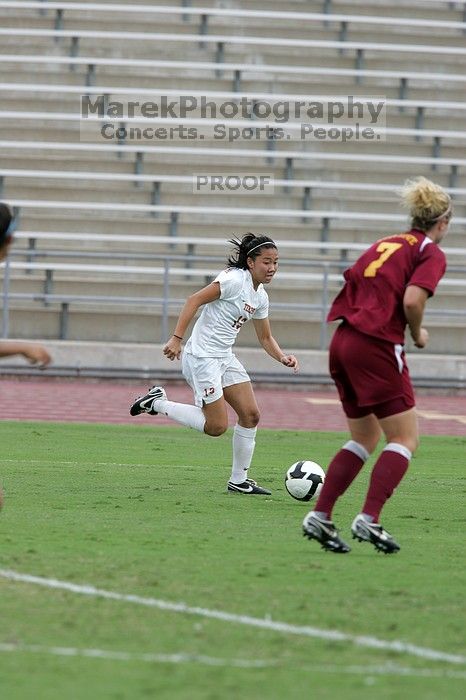 UT freshman Amanda Lisberger (#13, Midfielder) in the second half.  The University of Texas women's soccer team won 2-1 against the Iowa State Cyclones Sunday afternoon, October 5, 2008.

Filename: SRM_20081005_13254004.jpg
Aperture: f/5.6
Shutter Speed: 1/1250
Body: Canon EOS-1D Mark II
Lens: Canon EF 300mm f/2.8 L IS