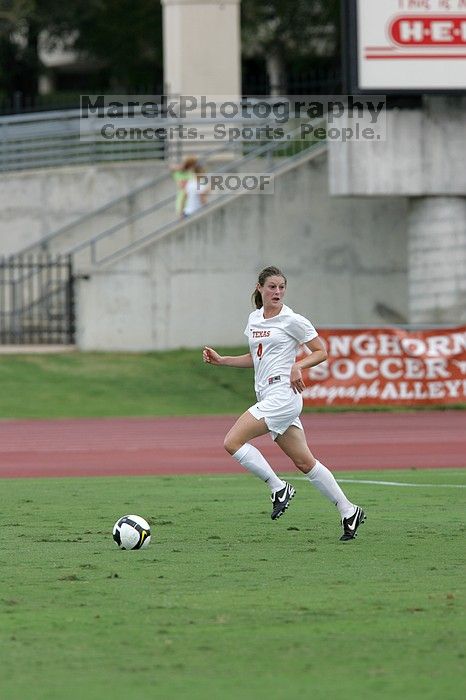 UT senior Jill Gilbeau (#4, Defender and Midfielder) in the second half.  The University of Texas women's soccer team won 2-1 against the Iowa State Cyclones Sunday afternoon, October 5, 2008.

Filename: SRM_20081005_13275658.jpg
Aperture: f/5.6
Shutter Speed: 1/1250
Body: Canon EOS-1D Mark II
Lens: Canon EF 300mm f/2.8 L IS