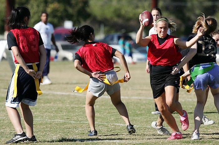 The Cheetahs (chemical engineering team) lost in the Fall 2008 UT flag football intramural championship game on November 9, 2008.

Filename: SRM_20081109_15253696.jpg
Aperture: f/5.0
Shutter Speed: 1/2500
Body: Canon EOS-1D Mark II
Lens: Canon EF 300mm f/2.8 L IS