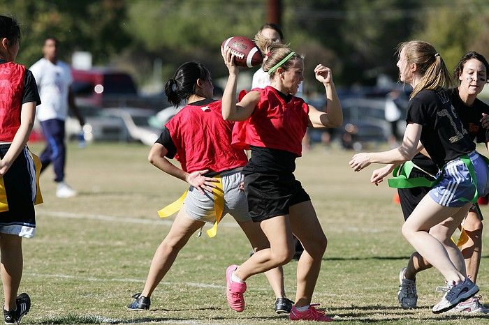 The Cheetahs (chemical engineering team) lost in the Fall 2008 UT flag football intramural championship game on November 9, 2008.

Filename: SRM_20081109_15253898.jpg
Aperture: f/5.0
Shutter Speed: 1/3200
Body: Canon EOS-1D Mark II
Lens: Canon EF 300mm f/2.8 L IS