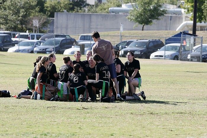 The Cheetahs (chemical engineering team) lost in the Fall 2008 UT flag football intramural championship game on November 9, 2008.

Filename: SRM_20081109_15295806.jpg
Aperture: f/8.0
Shutter Speed: 1/500
Body: Canon EOS-1D Mark II
Lens: Canon EF 300mm f/2.8 L IS