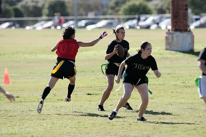 The Cheetahs (chemical engineering team) lost in the Fall 2008 UT flag football intramural championship game on November 9, 2008.

Filename: SRM_20081109_15311610.jpg
Aperture: f/4.0
Shutter Speed: 1/2500
Body: Canon EOS-1D Mark II
Lens: Canon EF 300mm f/2.8 L IS