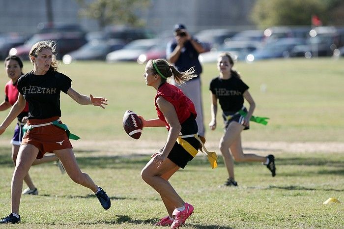 The Cheetahs (chemical engineering team) lost in the Fall 2008 UT flag football intramural championship game on November 9, 2008.

Filename: SRM_20081109_15345489.jpg
Aperture: f/4.0
Shutter Speed: 1/2500
Body: Canon EOS-1D Mark II
Lens: Canon EF 300mm f/2.8 L IS