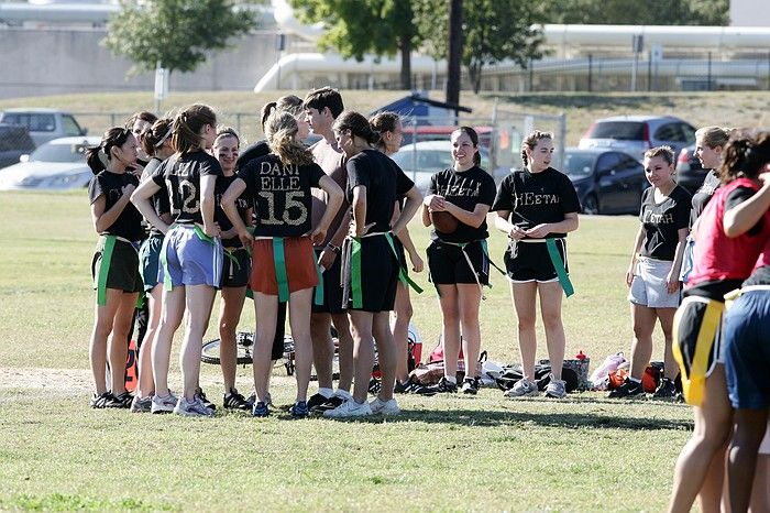 The Cheetahs (chemical engineering team) lost in the Fall 2008 UT flag football intramural championship game on November 9, 2008.

Filename: SRM_20081109_15363004.jpg
Aperture: f/8.0
Shutter Speed: 1/400
Body: Canon EOS-1D Mark II
Lens: Canon EF 300mm f/2.8 L IS