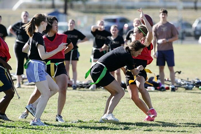 The Cheetahs (chemical engineering team) lost in the Fall 2008 UT flag football intramural championship game on November 9, 2008.

Filename: SRM_20081109_15370409.jpg
Aperture: f/4.0
Shutter Speed: 1/1600
Body: Canon EOS-1D Mark II
Lens: Canon EF 300mm f/2.8 L IS