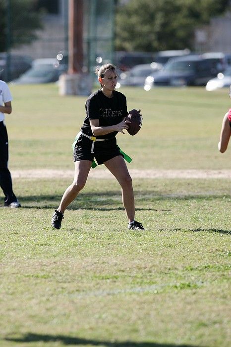 The Cheetahs (chemical engineering team) lost in the Fall 2008 UT flag football intramural championship game on November 9, 2008.

Filename: SRM_20081109_15374218.jpg
Aperture: f/4.0
Shutter Speed: 1/2500
Body: Canon EOS-1D Mark II
Lens: Canon EF 300mm f/2.8 L IS