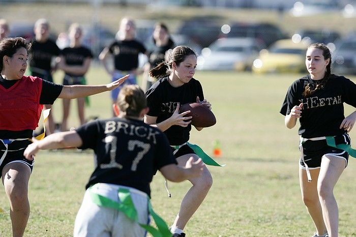 The Cheetahs (chemical engineering team) lost in the Fall 2008 UT flag football intramural championship game on November 9, 2008.

Filename: SRM_20081109_15382639.jpg
Aperture: f/4.0
Shutter Speed: 1/2000
Body: Canon EOS-1D Mark II
Lens: Canon EF 300mm f/2.8 L IS