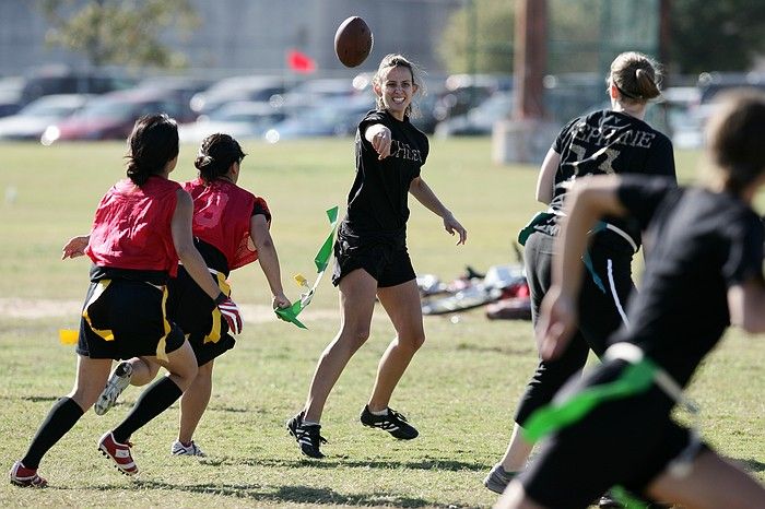 The Cheetahs (chemical engineering team) lost in the Fall 2008 UT flag football intramural championship game on November 9, 2008.

Filename: SRM_20081109_15385858.jpg
Aperture: f/4.0
Shutter Speed: 1/2000
Body: Canon EOS-1D Mark II
Lens: Canon EF 300mm f/2.8 L IS