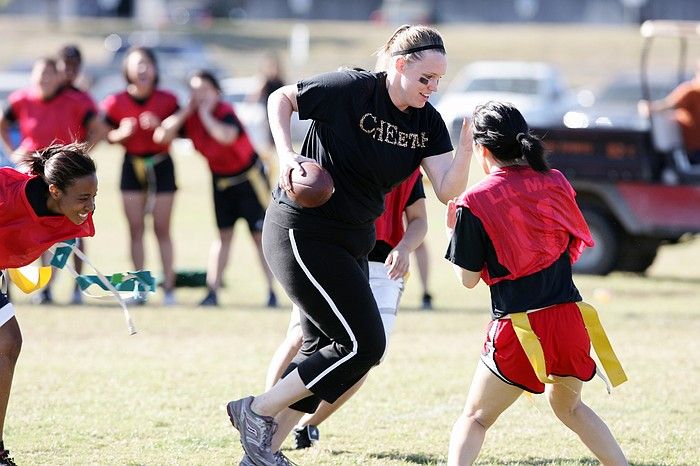 The Cheetahs (chemical engineering team) lost in the Fall 2008 UT flag football intramural championship game on November 9, 2008.

Filename: SRM_20081109_15393083.jpg
Aperture: f/4.0
Shutter Speed: 1/1000
Body: Canon EOS-1D Mark II
Lens: Canon EF 300mm f/2.8 L IS