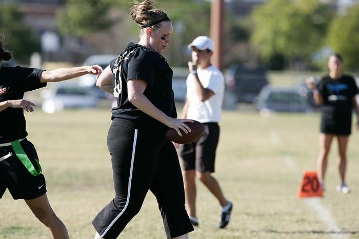 The Cheetahs (chemical engineering team) lost in the Fall 2008 UT flag football intramural championship game on November 9, 2008.

Filename: SRM_20081109_15393687.jpg
Aperture: f/4.0
Shutter Speed: 1/2500
Body: Canon EOS-1D Mark II
Lens: Canon EF 300mm f/2.8 L IS